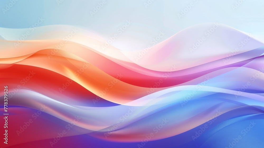 Blue, Red, and White Background With Wavy Lines Blue, Red, and White Background With Wavy Lines