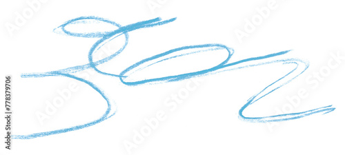 light blue pencil strokes isolated on transparent background