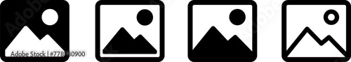 Gallery icon icon set, image icon, picture symbol. photo signs. vector illustration.