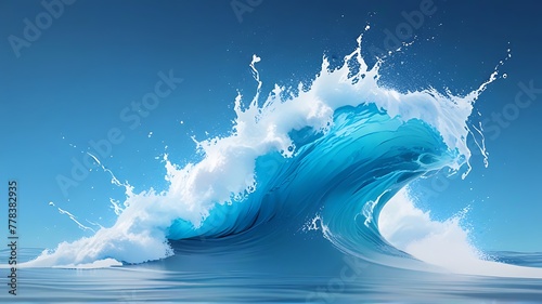 Blue Sky Over Water Waves