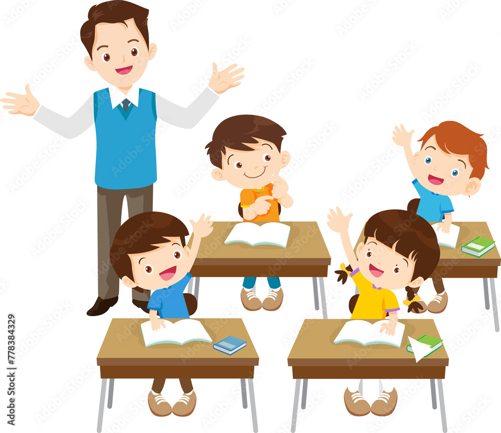 students and teacher in classroom children learning education concept students and teacher in classroom children learning education concept
