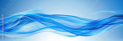 Wallpaper Mural Blue smoke wave against a blue backdrop Torontodigital.ca