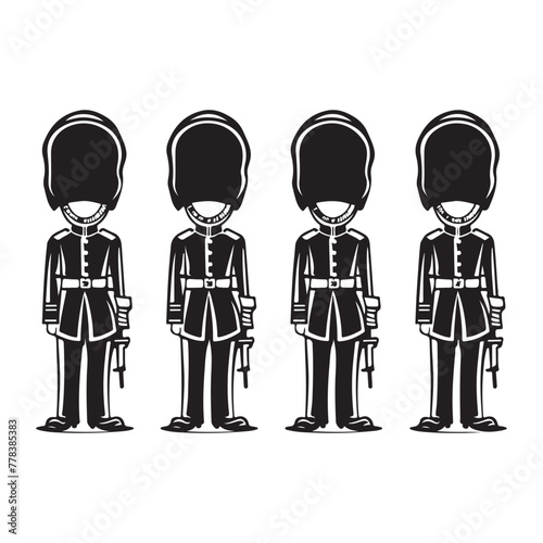 Royal guard Image vector on a white background