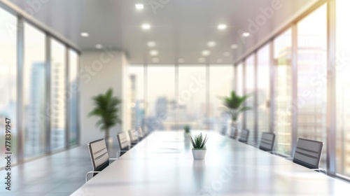 blurred office room interior. blurry working space with defocused effect.