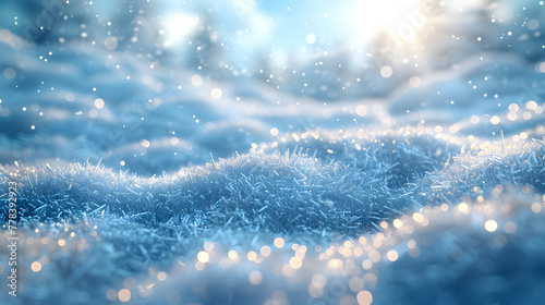 Winter Snow Background with Snowdrifts