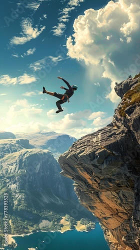 The adrenaline rush capturing the essence of extreme sports in action, from skydiving to rock climbing