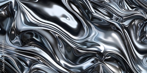 a silver wavy surface with light reflection
