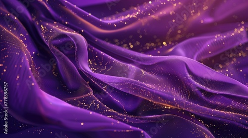Cosmic silk, flowing fabrics in space colors