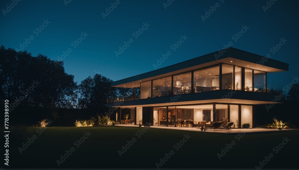 modern cozy house with pool and parking for sale or rent in luxurious style and beautiful landscaping on background. modern cozy house with pool and parking for sale or rent in luxurious style and beautiful landscaping on background.