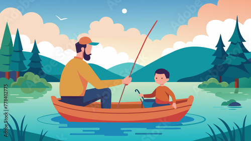 fishing boat vector illustration