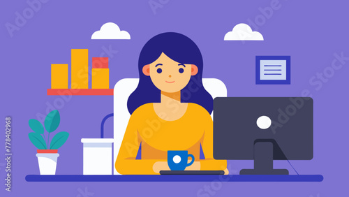 freelance worker vector illustration