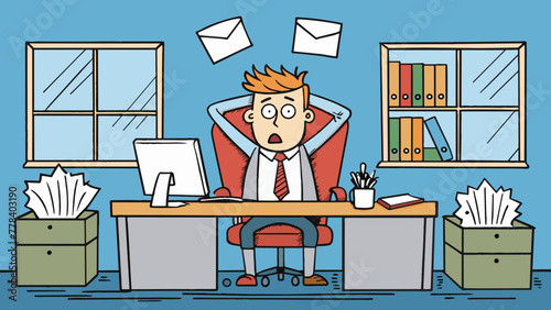 frustrated businessman vector illustration