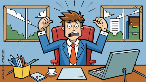 frustrated businessman vector illustration