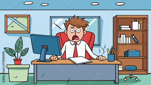 frustrated businessman vector illustration