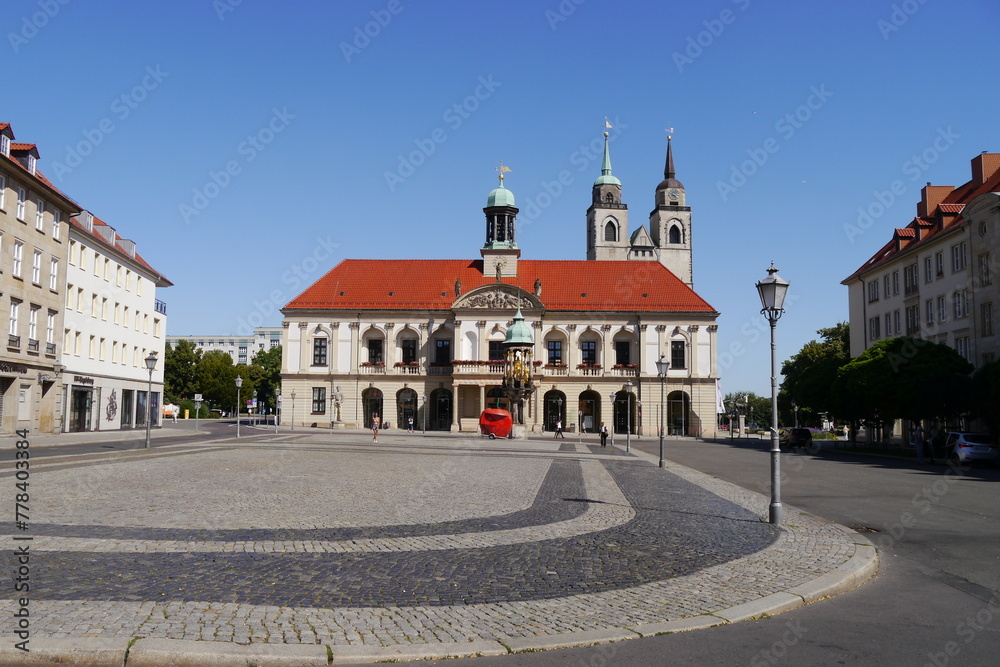 Obraz premium Altes Rathaus am Alten Markt in Magdeburg