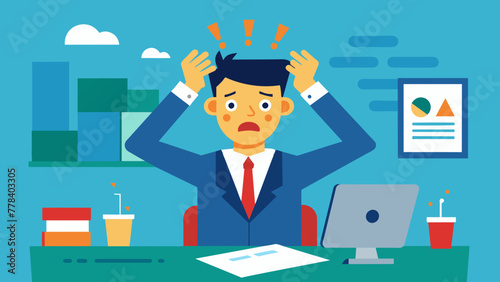 frustrated businessman vector illustration