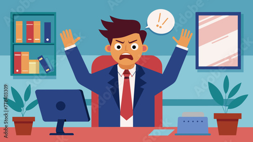 frustrated businessman vector illustration