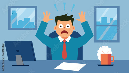 frustrated businessman vector illustration