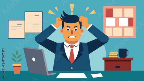 frustrated businessman vector illustration