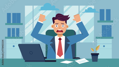frustrated businessman vector illustration