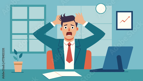 frustrated businessman vector illustration