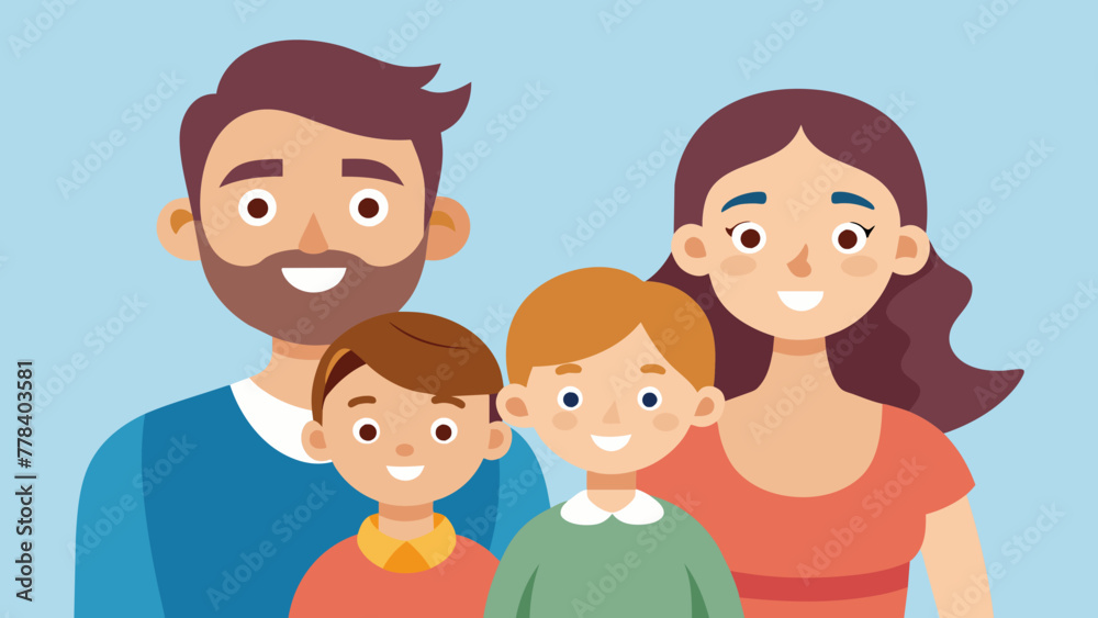 funny family dad mother son and daughter vector illustration funny family dad mother son and daughter vector illustration