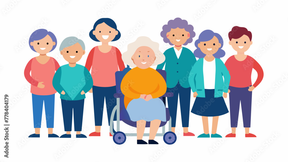 group of old people vector illustration group of old people vector illustration