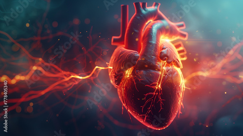 Digital Heart concept. Heart symbol