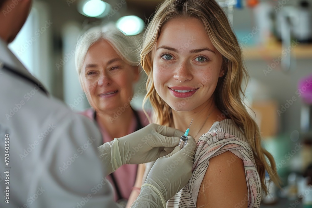 Fototapeta premium Advanced Strategies for Immunization: How Medical Research and Clinical Trials Inform Effective Healthcare and Vaccine Deployment in Pandemics