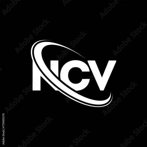 NCV logo. NCV letter. NCV letter logo design. Initials NCV logo linked with circle and uppercase monogram logo. NCV typography for technology, business and real estate brand. photo