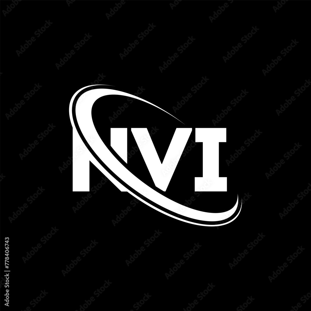NVI logo. NVI letter. NVI letter logo design. Initials NVI logo linked with circle and uppercase monogram logo. NVI typography for technology, business and real estate brand.