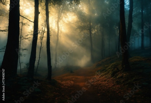 sunrise in the forest