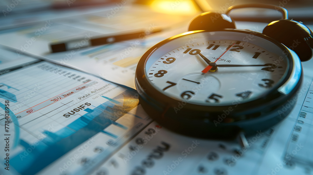 A close-up shot of a ticking clock surrounded by blurred business documents, emphasizing the pressure of limited time in a corporate setting
A close-up shot of a ticking clock surrounded by blurred business documents, emphasizing the pressure of limited time in a corporate setting