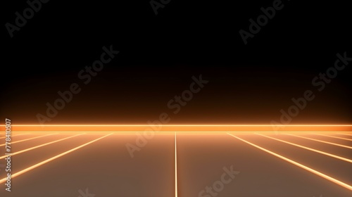 Abstract light orange Neon Light Showroom for Product Presentation