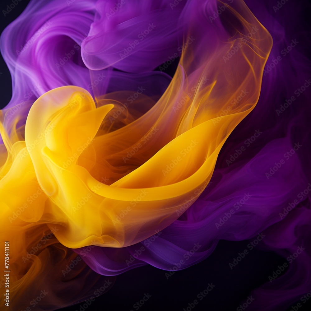 Colorful smoke on black Colorful smoke on black