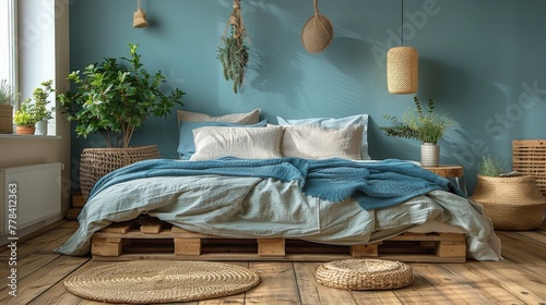 Bed by Window in Bedroom