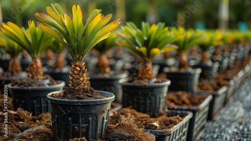 Group of Potted Plants on Table