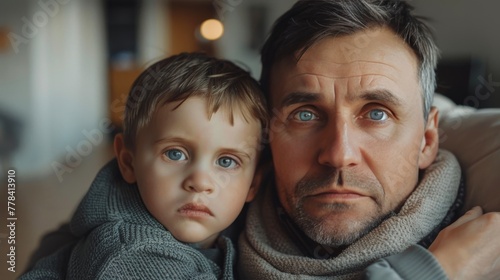 Man Holding Small Child