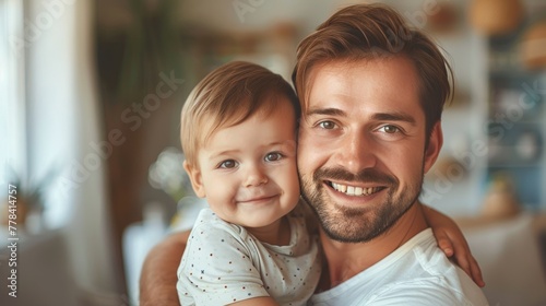 Man Holding Small Child