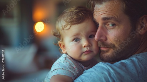 Man Holding Small Child