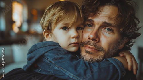 Man Holding Small Child