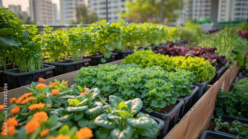 Diverse Plants in a Lush Garden