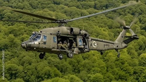 173rd Airborne Brigade UH 60 Helicopter Parachute Jump