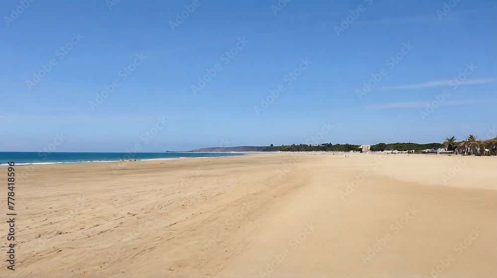 General view of an empty beach