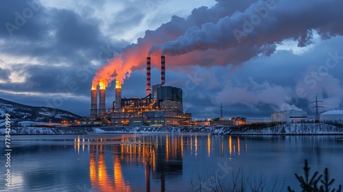 Natural gas power plants generate electricity by burning natural gas. These plants are also referred to as gas-fired power stations. photo