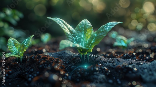 New Plant Sprouts in Forest