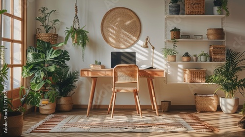 Laptop Computer on Wooden Desk