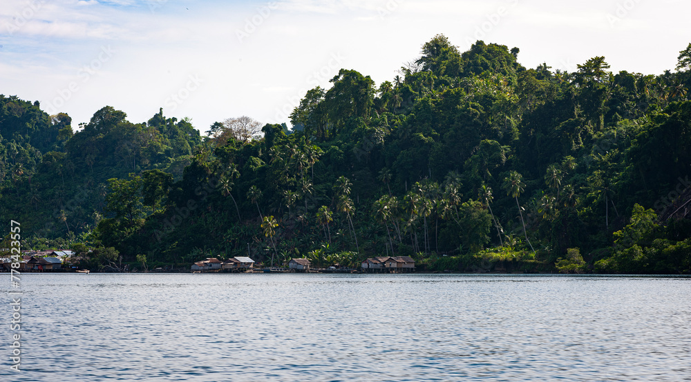 A picture of indonesian fishermen's village A picture of indonesian fishermen's village