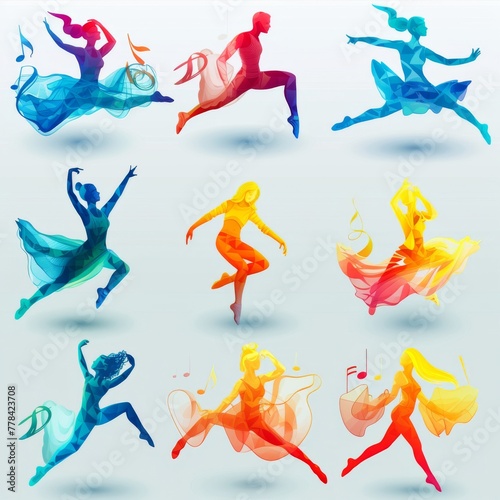 Dance App Icons: Hip-Hop, Ballet, Jazz, Tap