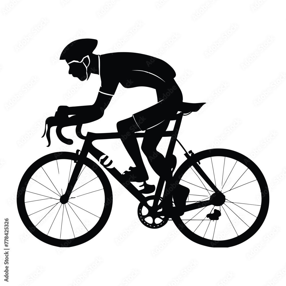 Naklejka premium Cycling Silhouette